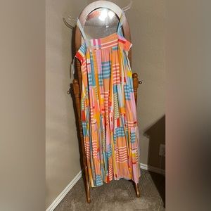 Anthropologie Abel the Label Multicolor Maxi Slip Dress size L